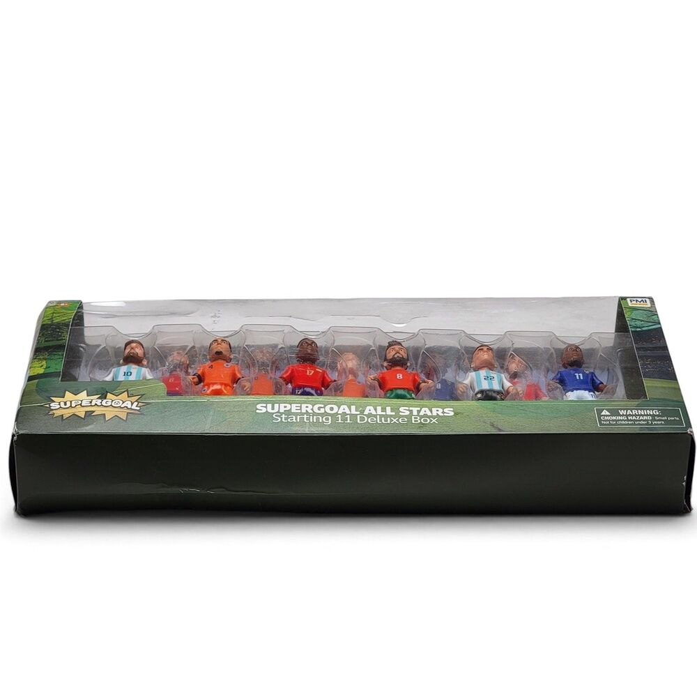 Supergoal All Stars Starting 11-Figure Set Deluxe Box Soccer FIFA World Cup